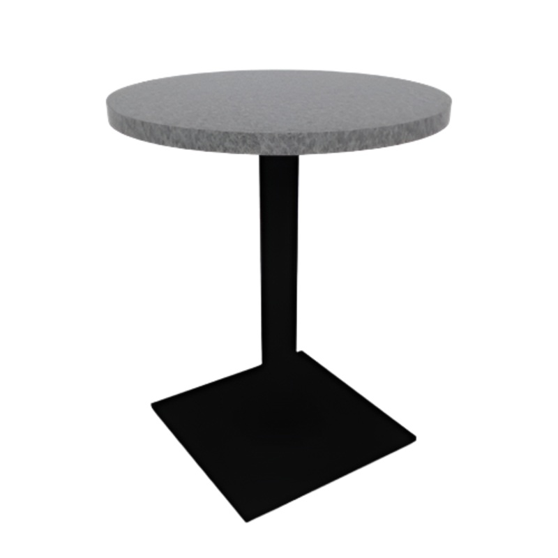 Proof 24″ Round Pedestal Cafe Table with Square Steel Base HPL Top