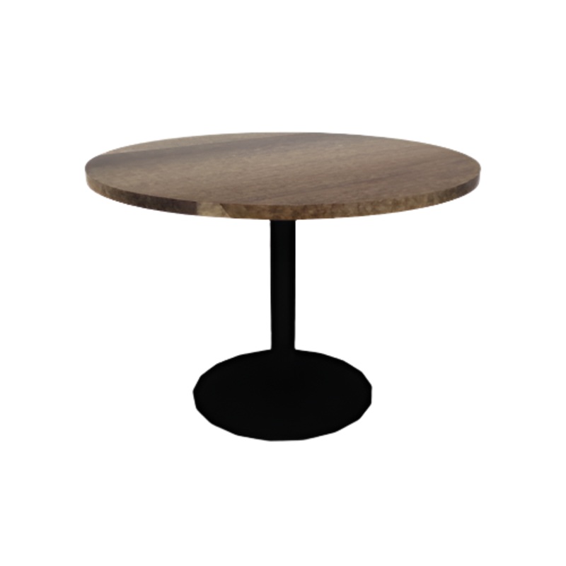 Proof 42″ Dia Round Pedestal Cafe Table with Cast Iron Round Base Solid Wood Top