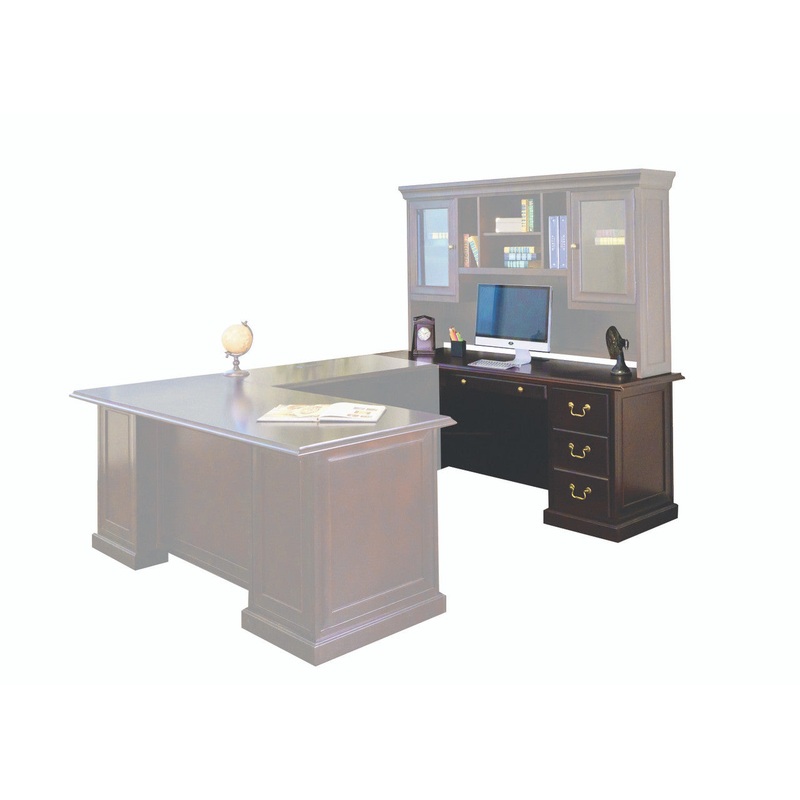 Rowland 72″ Return Credenza Desk Mahogany