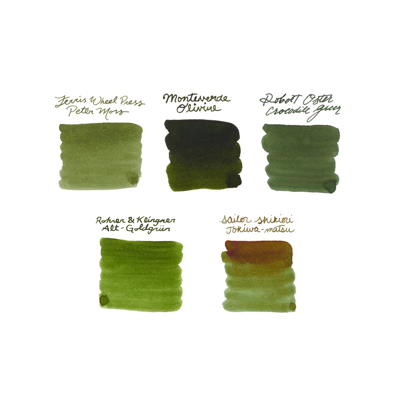 Olive Green Ink Sample Set