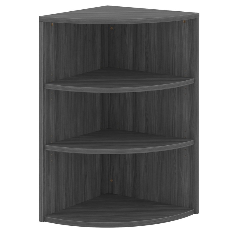 OS Laminate Corner Bookcase Coastal Gray