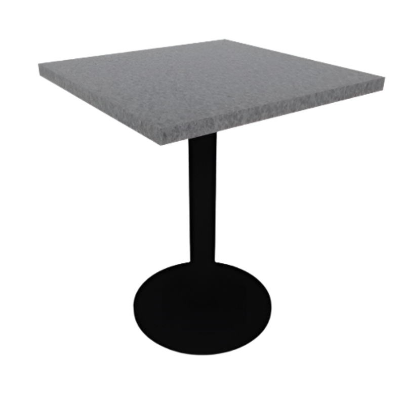 Proof 24″ Square Pedestal Cafe Table with Round Steel Base HPL Top