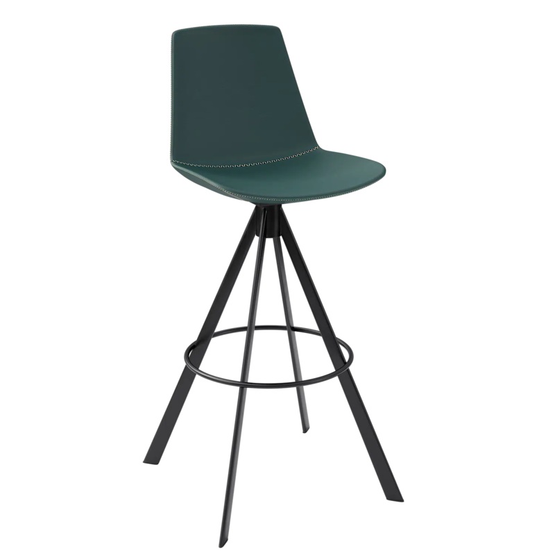 Zoso Contemporary Faux Leather Swivel Bar Stool