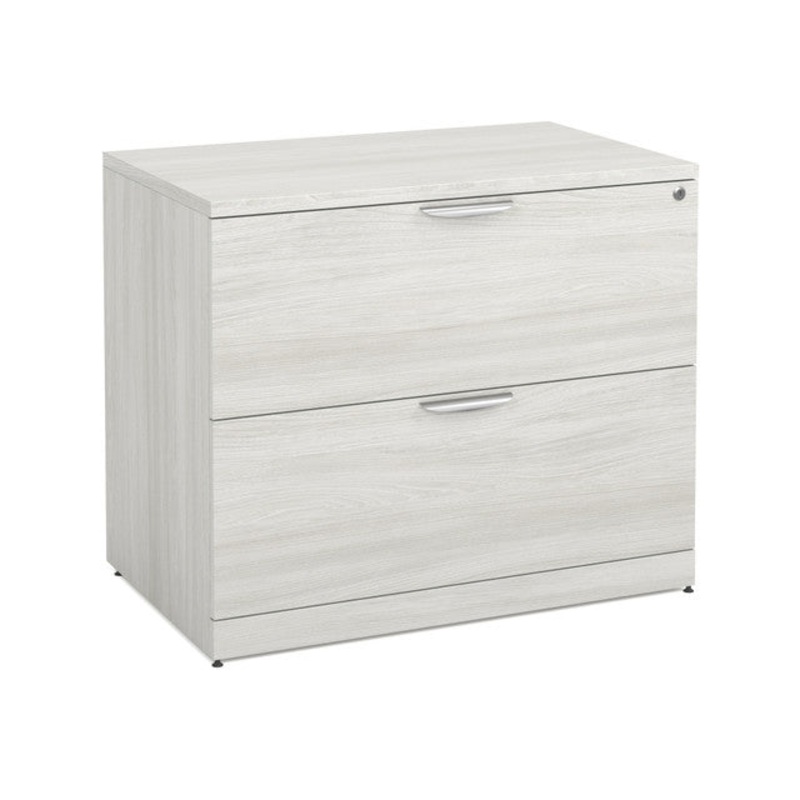 OS Laminate 2 Drawer Lateral File Cabinet Arcadia White
