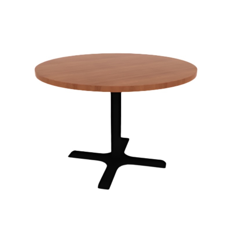 Proof 42″ Dia Round Pedestal Cafe Table with Cast Iron X-Base HPL Top
