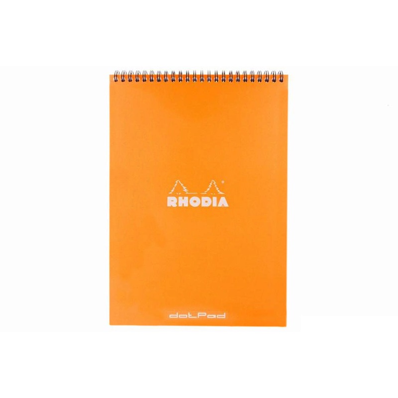 Rhodia No. 18 Top Wirebound A4 Notepad – Orange, Dot Grid