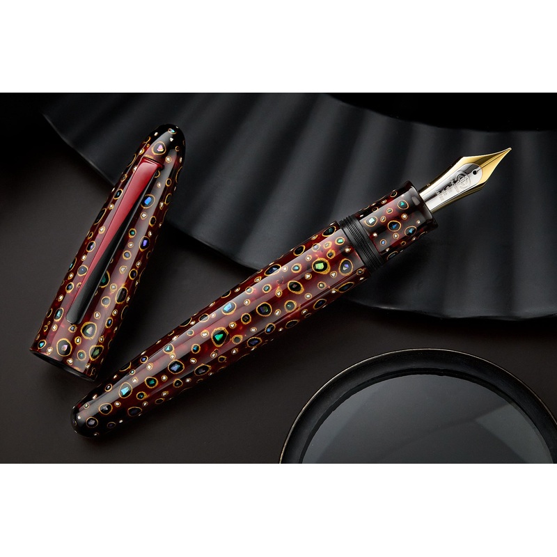 TACCIA Empress Shin Tsugaru Nuri Fountain Pen – Ame-Iro (Limited Edition) Medium