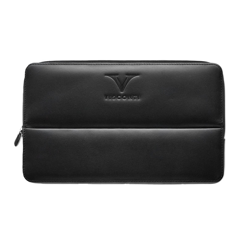 Visconti Leather 12 Pen Case – Black