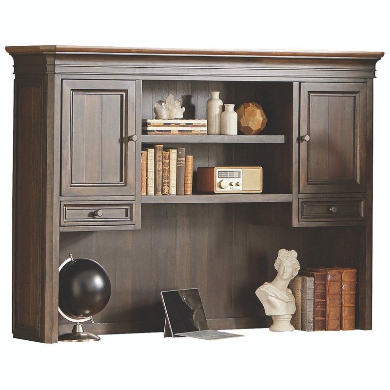 Westwood Executive Hutch with Doors Dark Roast