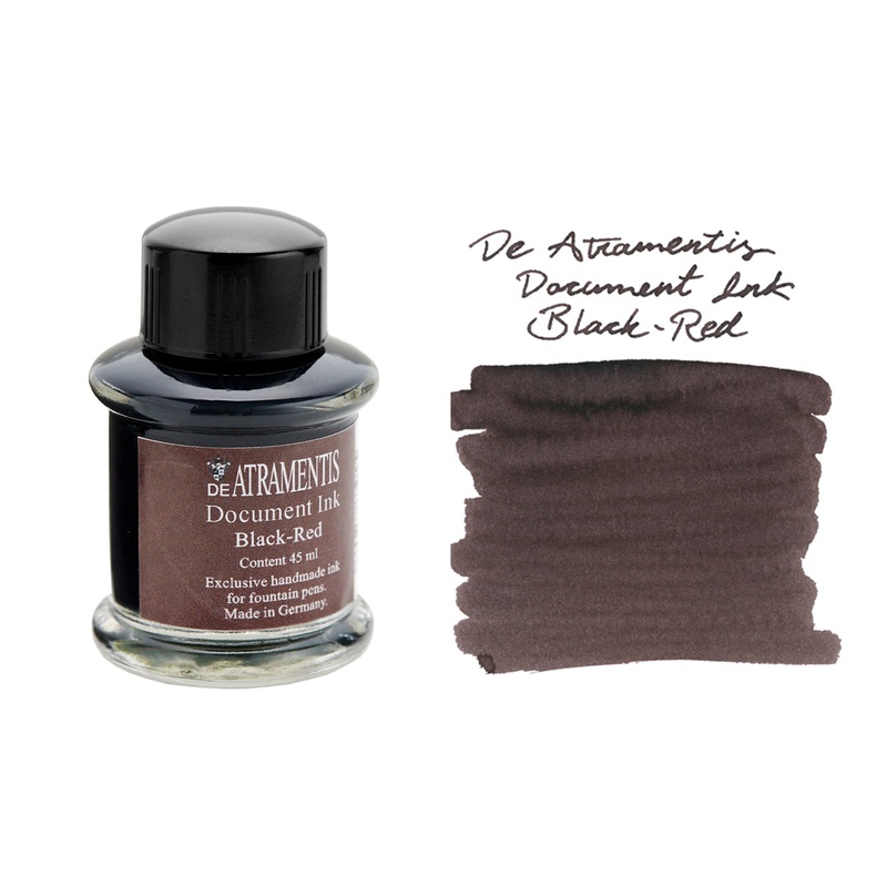 De Atramentis Document Ink Black Red – 45ml Bottled Ink