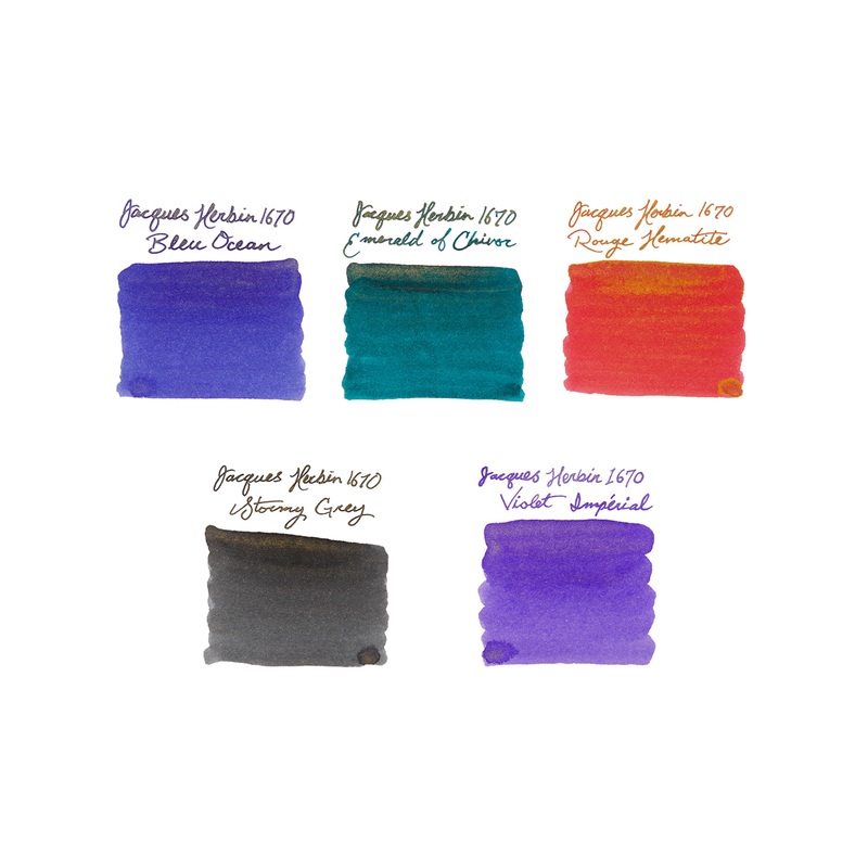 Jacques Herbin 1670 Shimmering Ink Sample Set