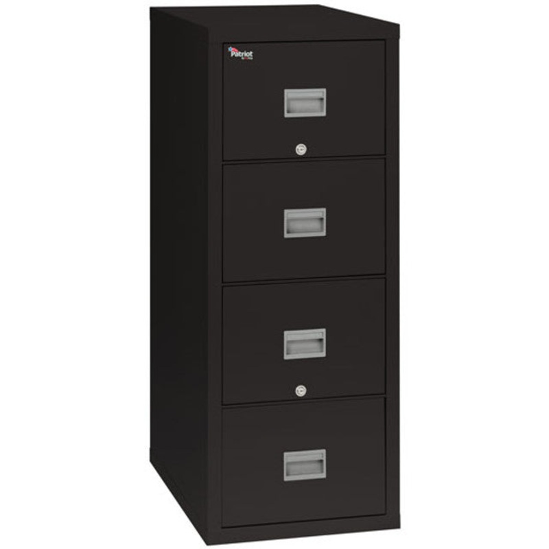 OS 4 Drawer Fireproof Legal File Cabinet Black
