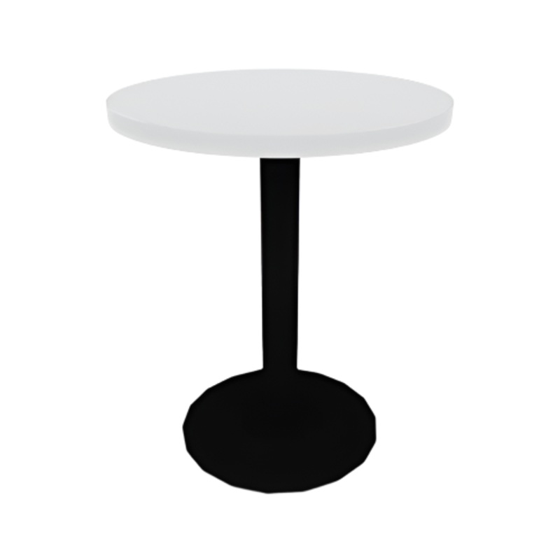 Proof 24″ Round Pedestal Cafe Table with Cast Iron Round Base HPL Top