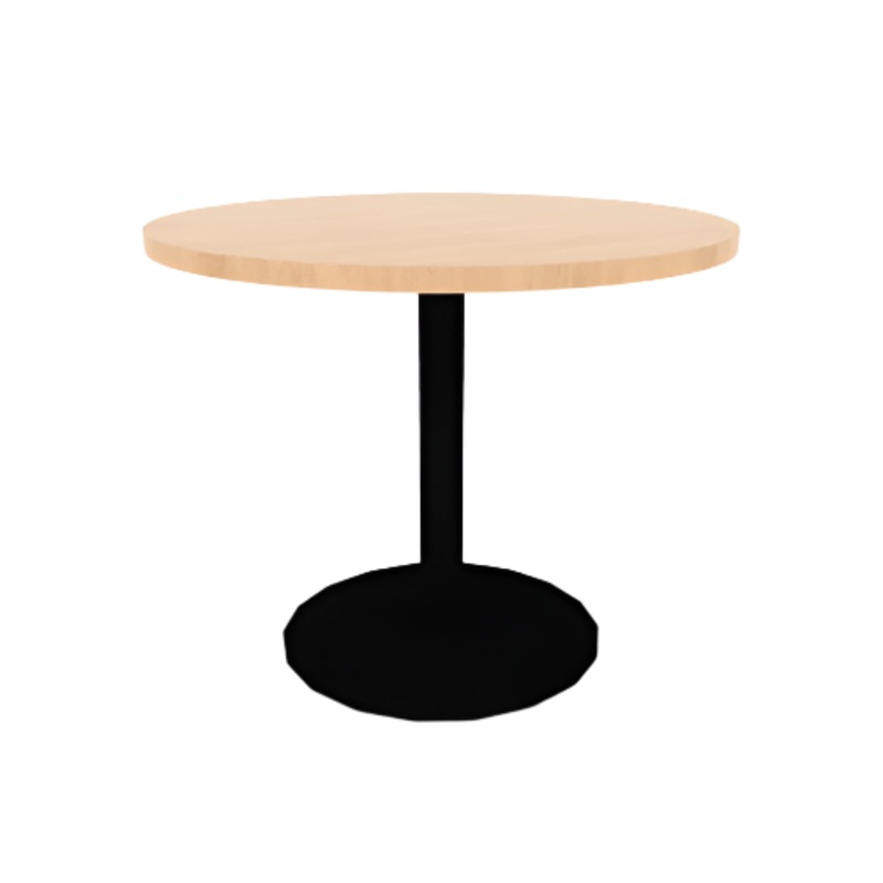 Proof 36″ Dia Round Pedestal Cafe Table with Round Base TFL Top 3MM PVC Edge