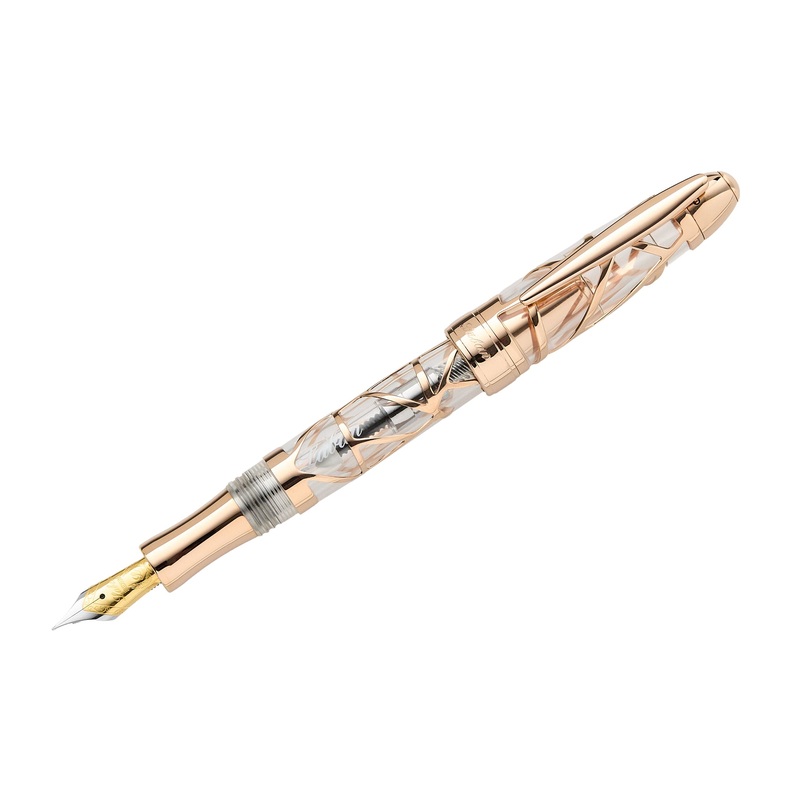 Laban Skeleton Fountain Pen – Rose Gold Extra-Fine