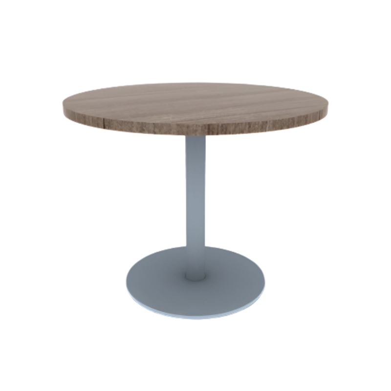 Proof 36″ Dia Round Pedestal Cafe Table with Round Stainless Steel Base TFL Top 3MM PVC Edge