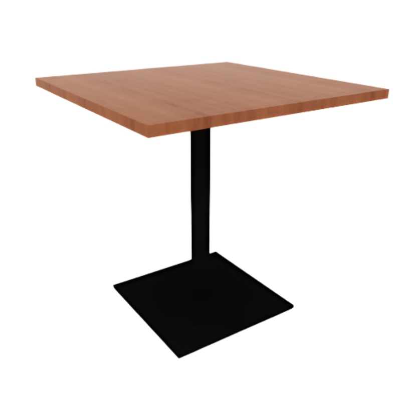 Proof 36″ Square Pedestal Cafe Table with Square Steel Base HPL Top