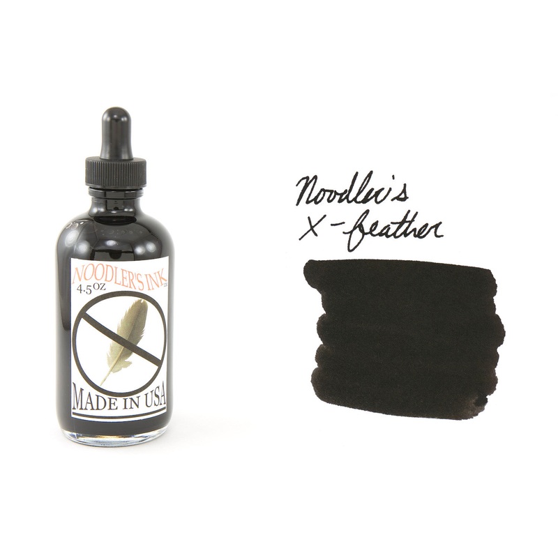 Noodler’s X-Feather Black – 4.5oz Bottled Ink with Free Charlie Pen