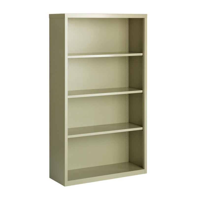 OS 4 Shelf Steel Bookcase Putty