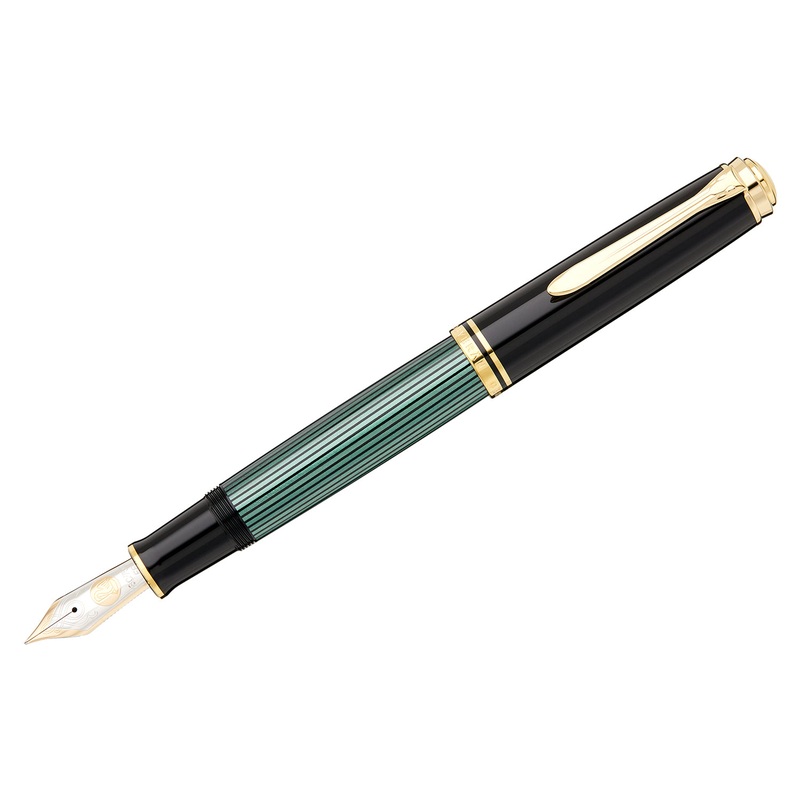 Pelikan M1000 Fountain Pen – Black/Green Extra-Fine