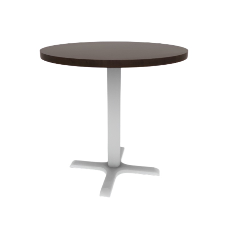 Proof 30″ Dia Round Pedestal Cafe Table with X-Base TFL Top 3MM PVC Edge