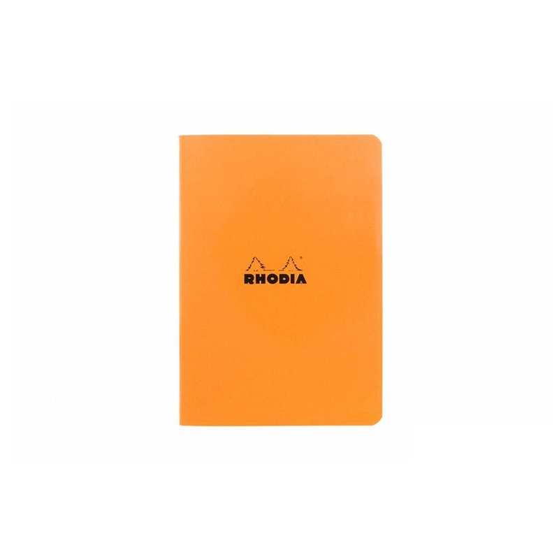 Rhodia Classic Side Staplebound A5 Notebook – Orange, Lined