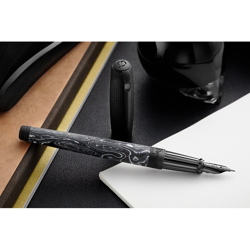 S.T. Dupont Line D Large Carbon Fountain Pen – Dark Storm Extra-Fine