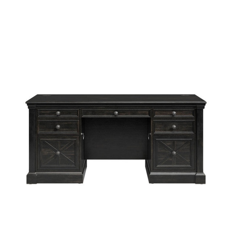 Stockton Knee Space Credenza Dark Chocolate