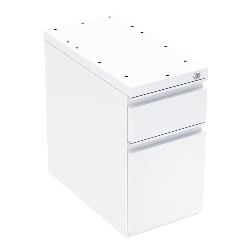 OS 2 Drawer Hanging Mini Pedestal White