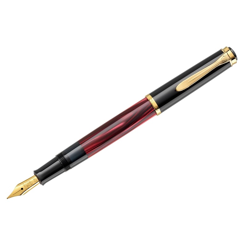 Pelikan M200 Fountain Pen – Red Marbled (Special Edition) Extra-Fine