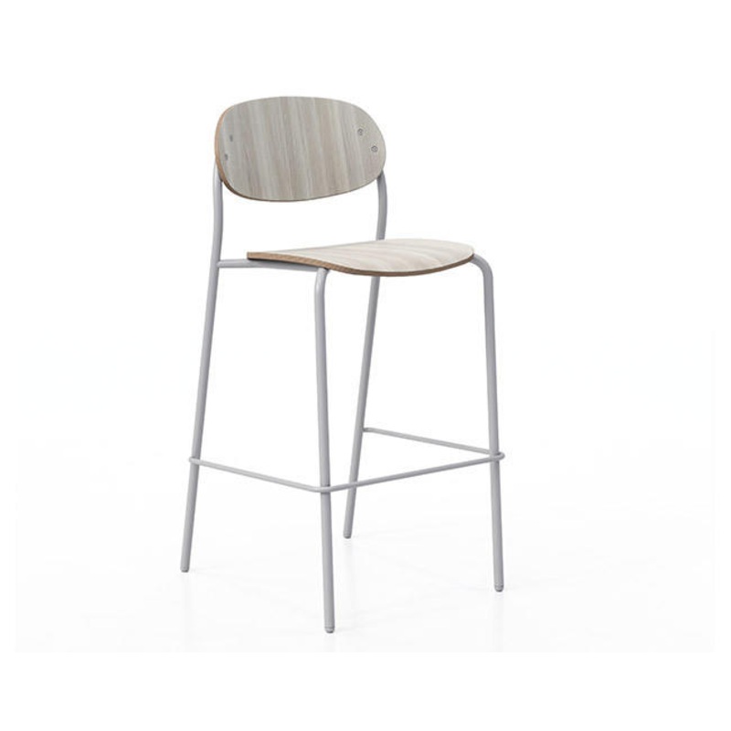 Tioga Wood Laminate Seat and Back Bar Stool