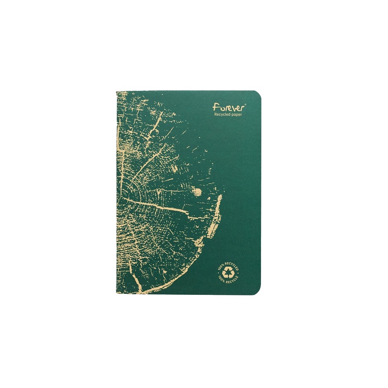Clairefontaine Forever Recycled Staplebound A5 Notebook – Pine Green