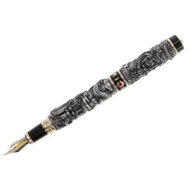 Jinhao 999 Dragon Fountain Pen – Black Medium