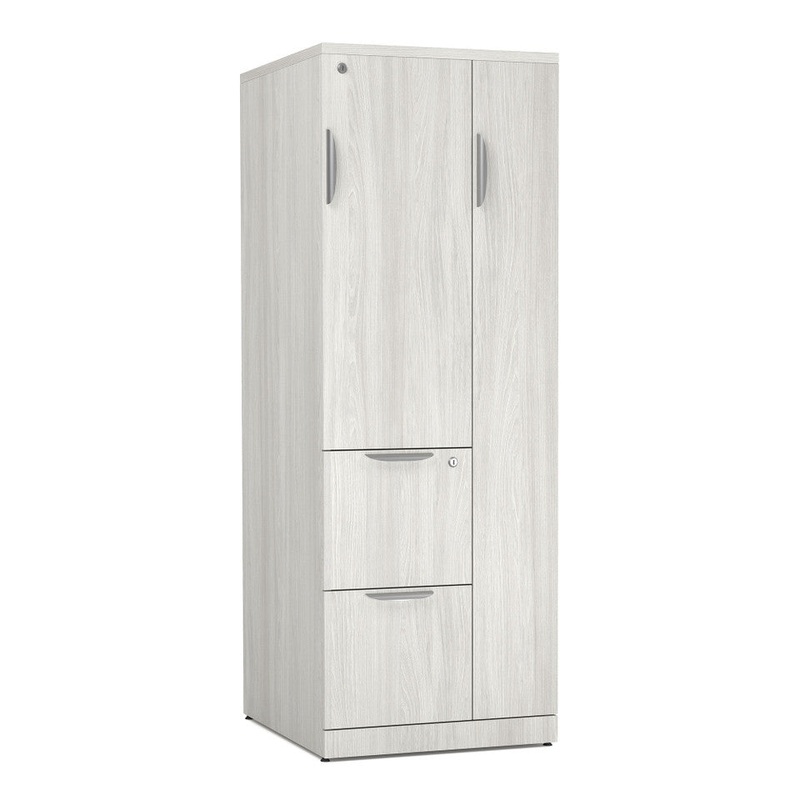 OS Laminate Storage & Wardrobe Cabinet Arcadia White