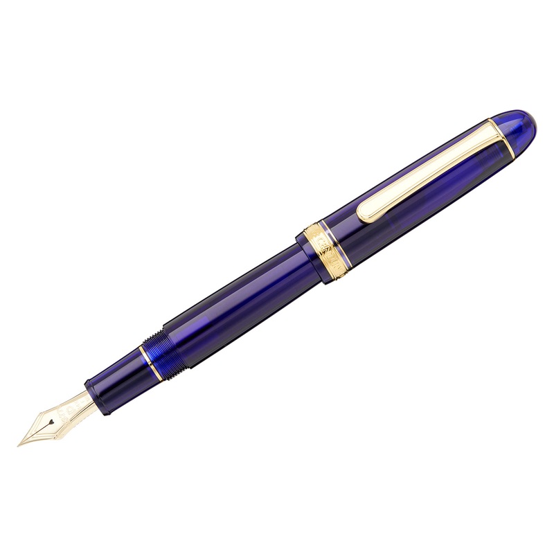 Platinum #3776 Century Fountain Pen – Chartres Blue/Gold Ultra Extra-Fine
