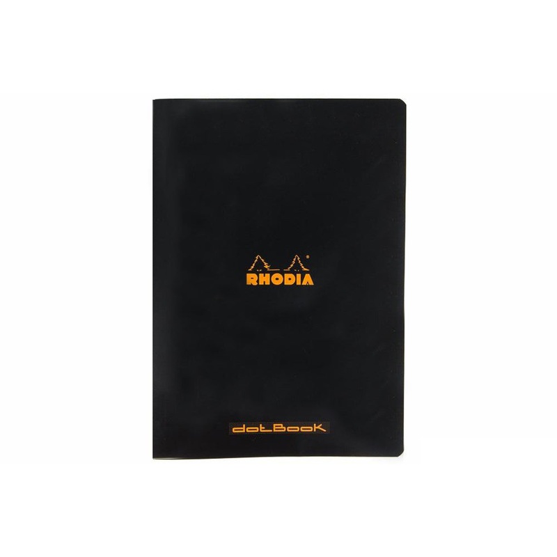 Rhodia Classic Side Staplebound A4 Notebook – Black, Dot Grid