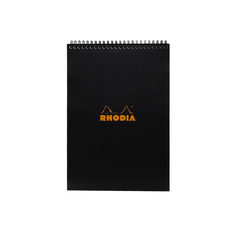 Rhodia No. 18 Top Wirebound A4 Notepad – Black, Lined