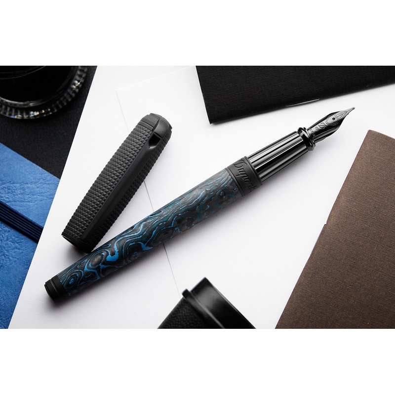 S.T. Dupont Line D Large Carbon Fountain Pen – Glacial Cave Extra-Fine