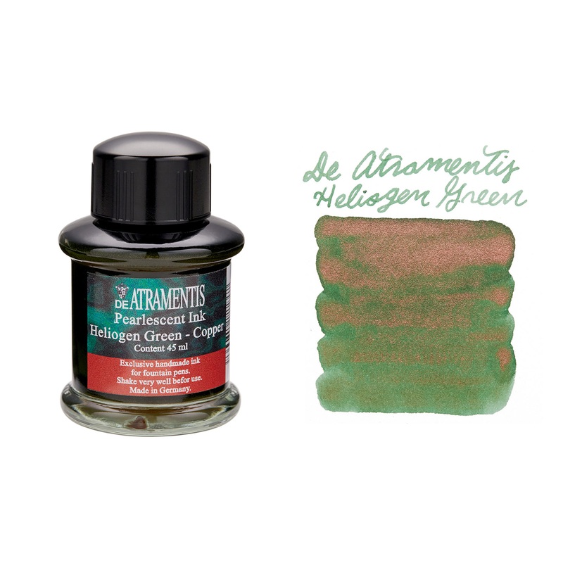 De Atramentis Pearlescent Heliogen Green-Copper – 45ml Bottled Ink