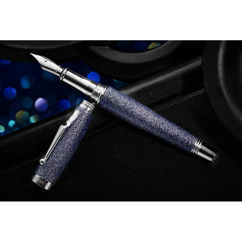 Monteverde Invincia Fountain Pen – Blue Sparkle City (Special Edition) Extra-Fine