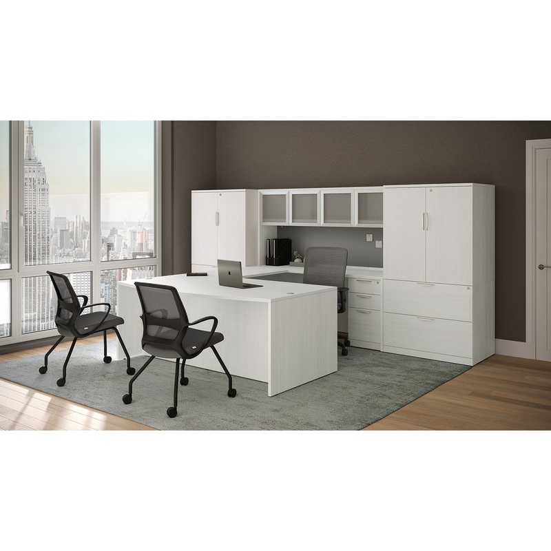 OS Laminate Executive Office Furniture – Credenza Desk, Storage Cabinet & Pedestal Drawers Arcadia White