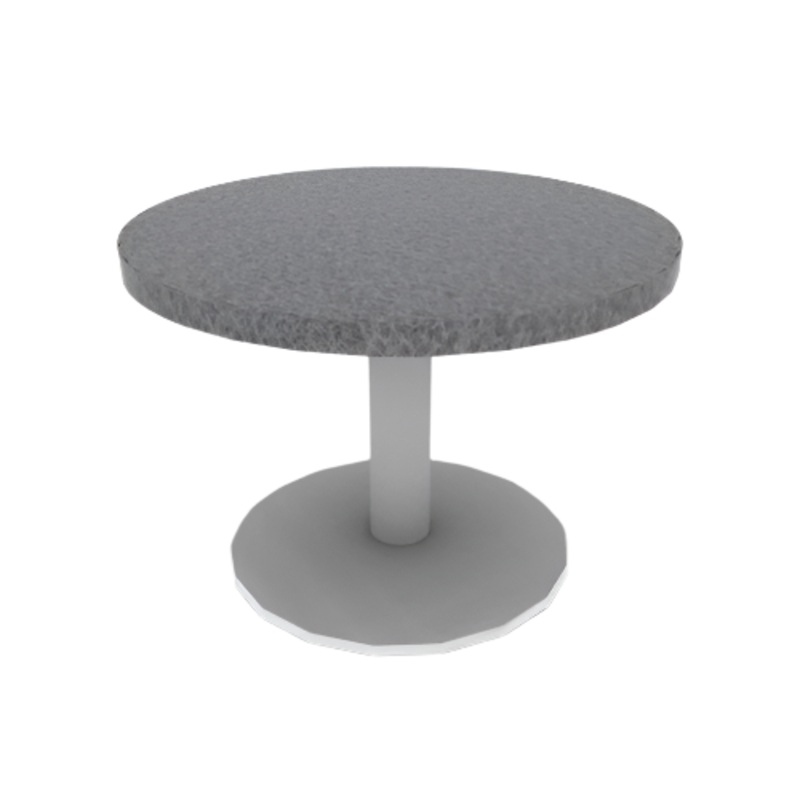 Proof Cast Iron Round Pedestal Table with Round Base HPL Top