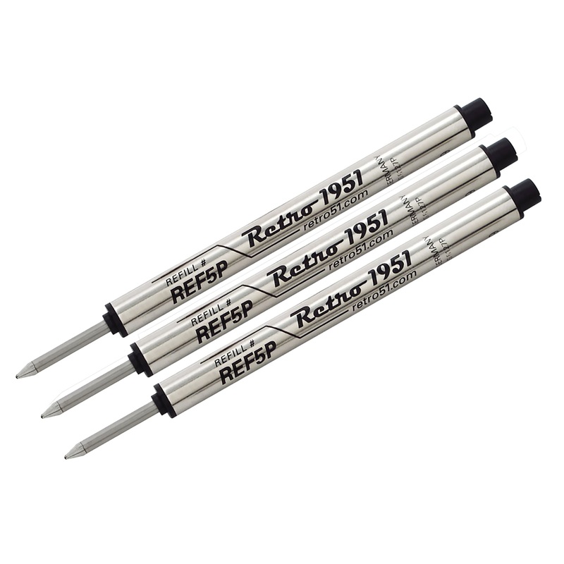 Retro 51 Rollerball Refills – Black, 3-Pack