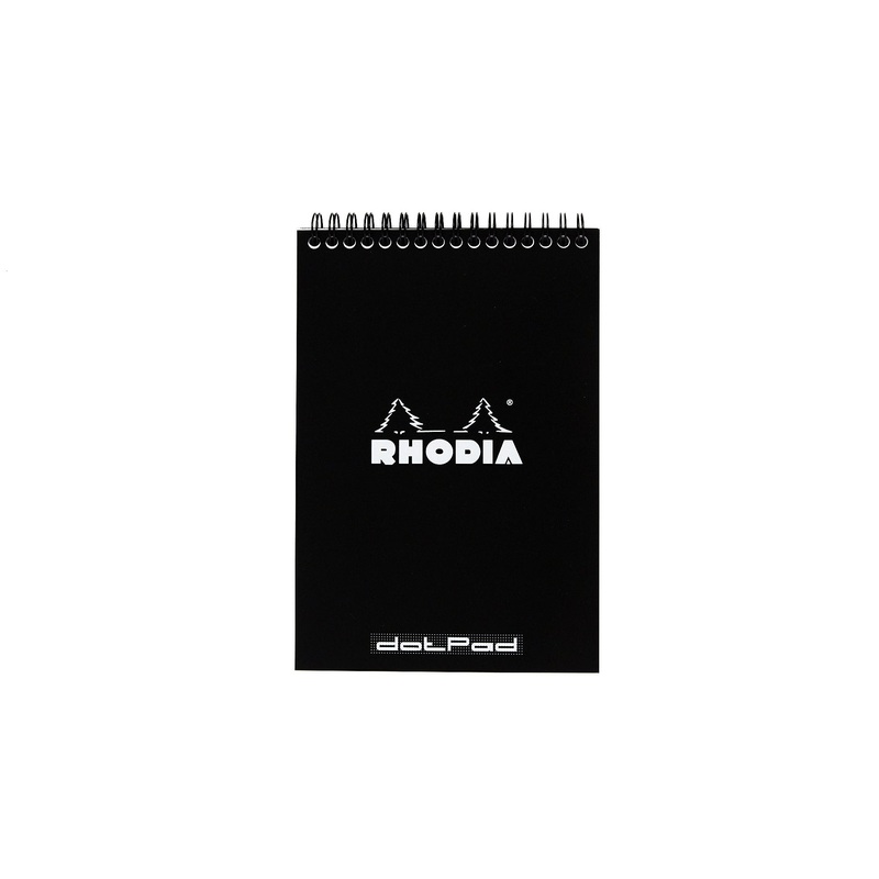 Rhodia No. 16 Top Wirebound A5 Notepad – Black, Dot Grid