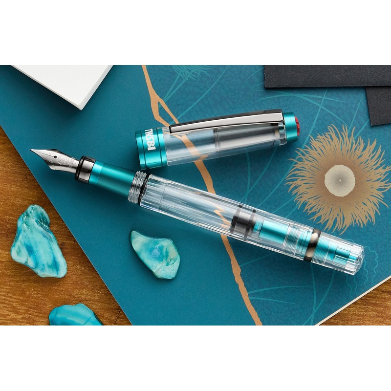TWSBI Diamond 580ALR Fountain Pen – Caribbean w/ Onyx Extra Fine