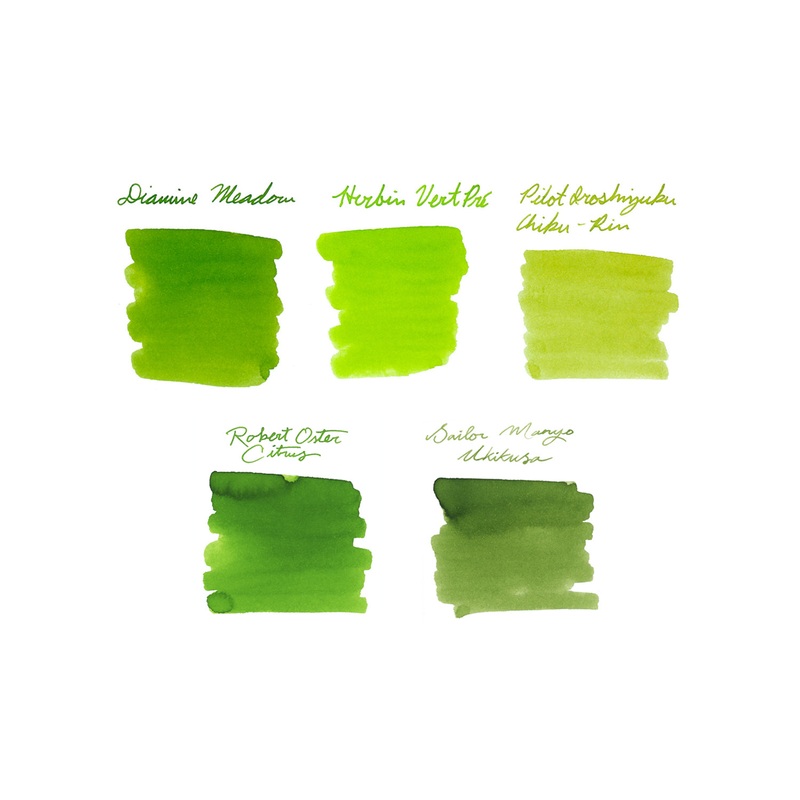 Bright & Light Green Ink Sample Set