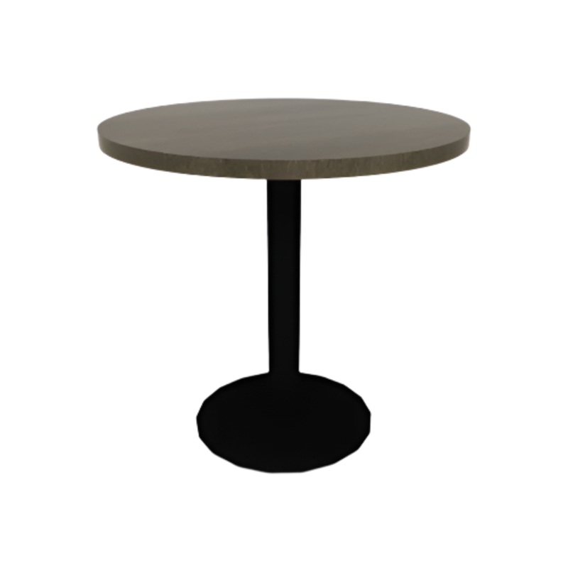 Proof 30″ Dia Round Pedestal Cafe Table with Round Base Solid Wood Top
