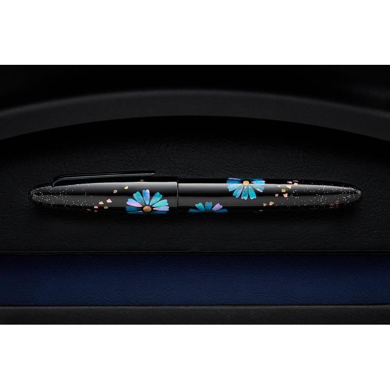 TACCIA Miyabi Bon-Bori Fountain Pen – Blue Daisies (Limited Edition) Medium Fine