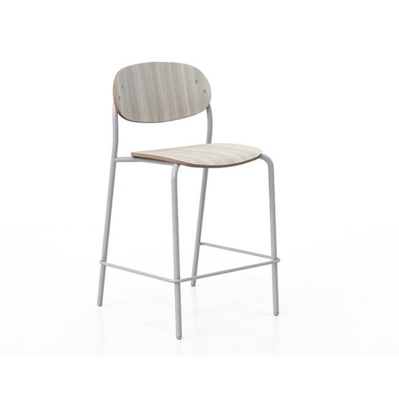 Tioga Wood Laminate Seat and Back Counter Stool