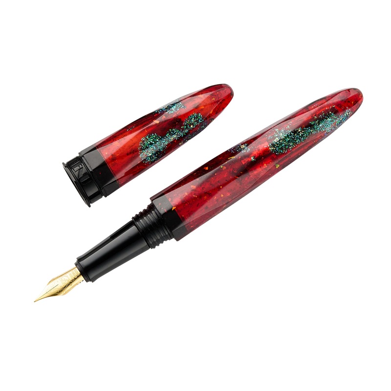 BENU Briolette Fountain Pen – Ruby Forest Extra-Fine